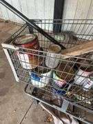 Shopping Cart with Paint Cans and Tools