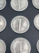 TWELVE MERCURY DIMES