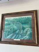Framed Art Print - Burnside Memorial Bridge and Cumberland River
