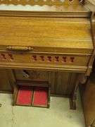 Ornate Pump Organ and Matching Stool