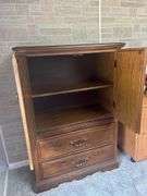 Wood Armoire with 2 Drawers