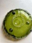Green Glass Footed Bowl