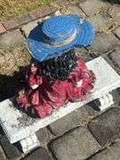 Figural Garden Statue - Girl on Bench