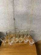 Assorted Glassware Lot: Drinking Glasses and Dessert Bowls