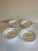 Set of Eight Petite Flora Ironstone Bowls