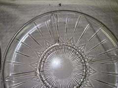 Set of Three Glass Serving Platters