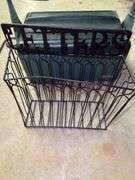 Stanley Cooler, Wood Box, and Metal Rack Lot