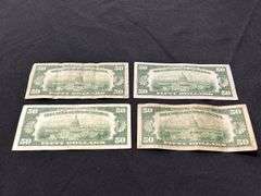 Four 1934 Series $50 Federal Reserve Notes
