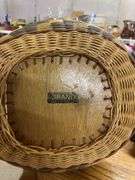 Assorted Handbags with Woven Basket