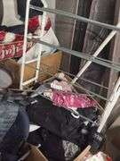 BOXES OF GENERAL HOUSEHOLD ITEMS AND CLOTHES