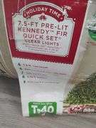 7.5 FT PRE LIT KENNEDY FIR CHRISTMAS TREE