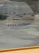 Steve St. Clair Signed Framed Winter Fox Print