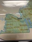 Framed Kentucky Commonwealth Wall Map