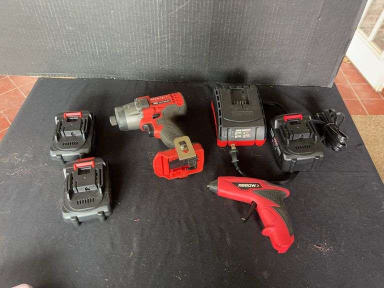 Bauer 20V Impact Driver, Batteries, and Charger Set image