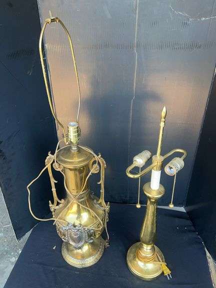 Pair of Brass Table Lamps image