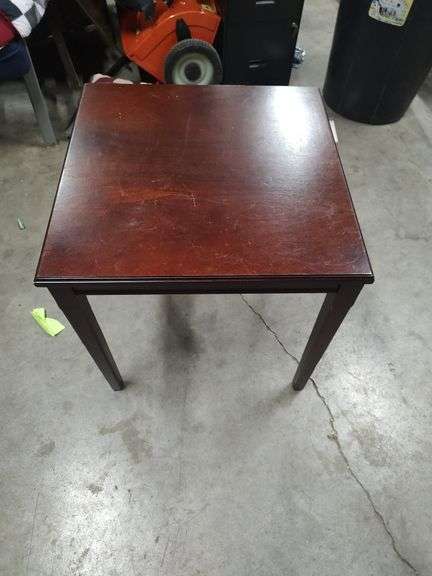 CHERRY FINISH SIDE TABLE - 24X24X25 image