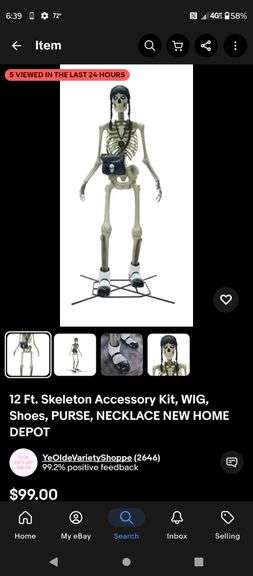 12 FT SKELETON ACCESSORY KIT - SHOES - WIG - PURSE AND ETC - SKELETON NOT INCLUDED image