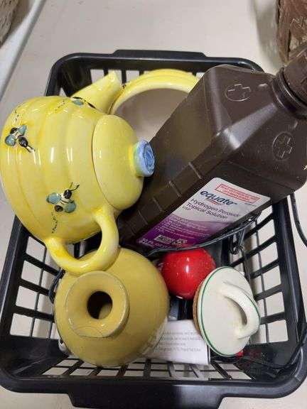 PEROXIDE, THREE PIECE BEE TEA POT, CUP, AND VASE image