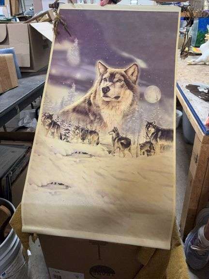 WOLF TAPESTRY HANGING image