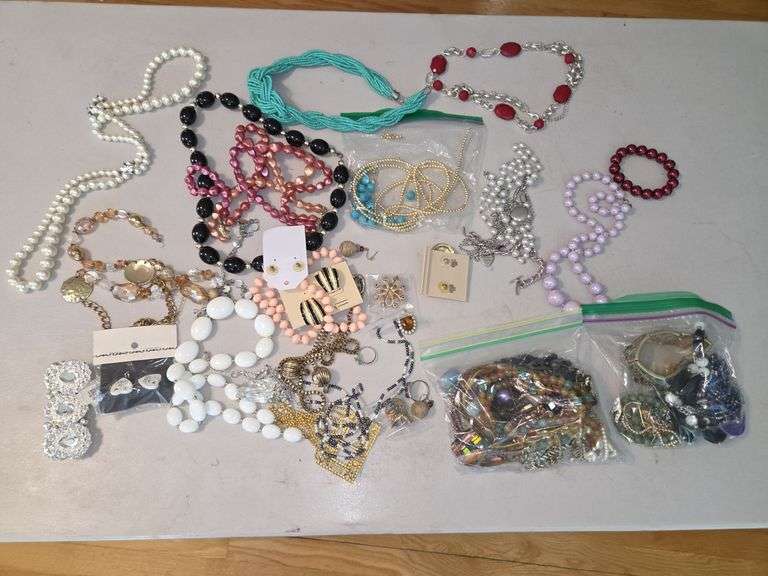 Assorted Costume Jewelry - Necklaces, Earrings & Bracelets image