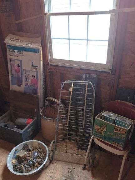 Miscellaneous Estate: Ironing Board, Hardware, and Cart image