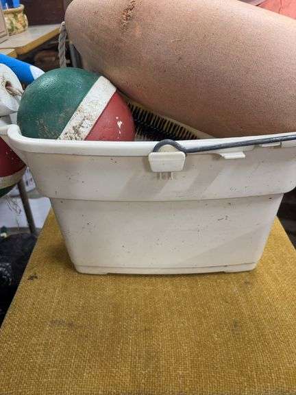 BUCKET WITH SEA THEMED DECORATIONS image
