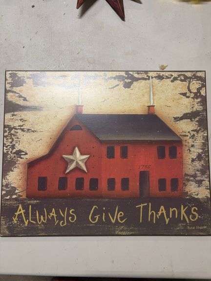 PRIMITIVE FOLK ART FEATURING A SALT BOX HOUSE image