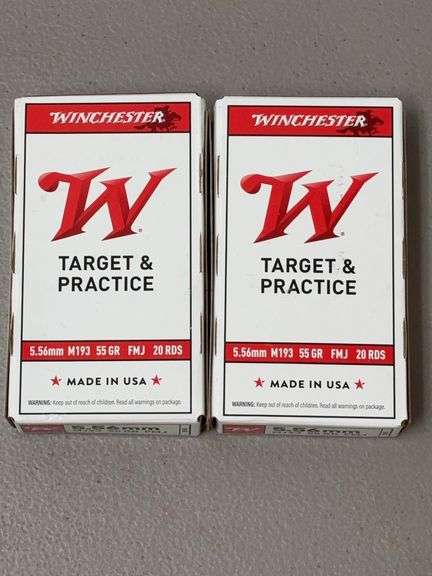Two Boxes of Winchester 5.56mm Ammunition image