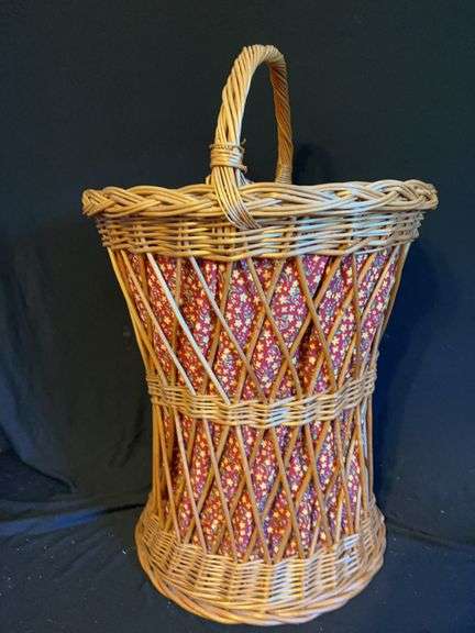 Wicker Basket with Floral Lining image