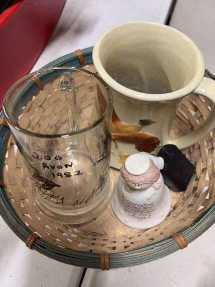 BASKET, TWO BIRD CUPS image