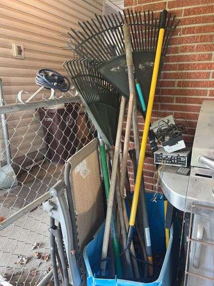 Assorted Yard Tools and Outdoor Items image