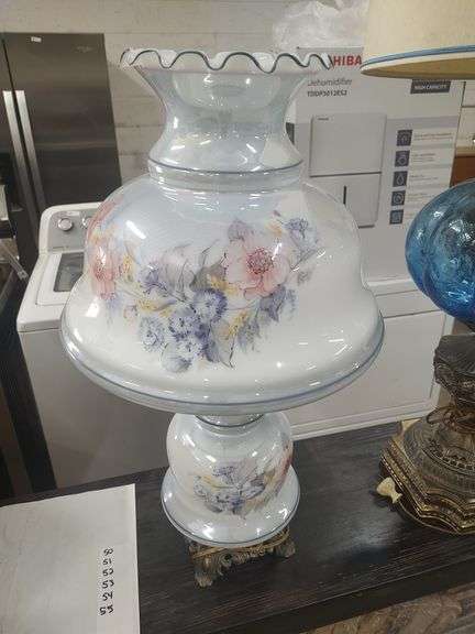 VINTAGE HURRICANE LAMP - 25 INCHES TALL image