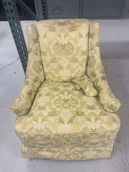 Floral Patterned Upholstered Armchair image