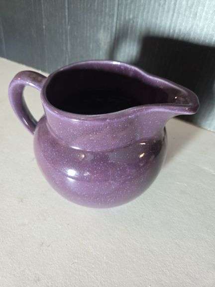 Purple Glazed Pottery Creamer Pitcher image