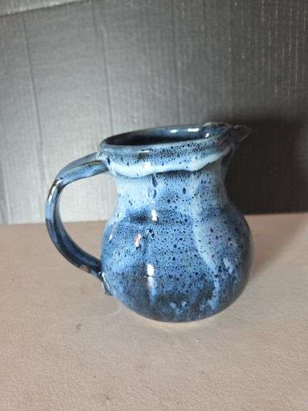 Berea College Pottery Pitcher - Blue Glaze image