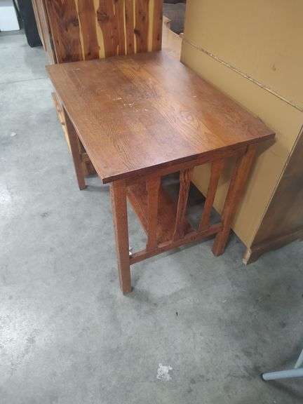 VINTAGE - SOLID OAK DESK - 34X24X29 image