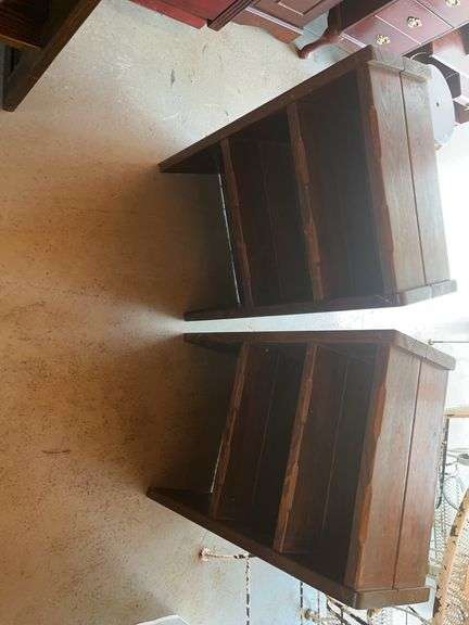 Pair of Wooden Shelving Units image