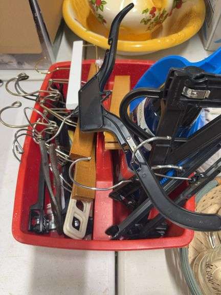 CLOTHES HANGERS, SPOT CLEANER, DUSTPAN, AND CLEANING CONTAINER image