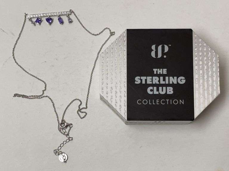 The Sterling Club Collection 925 Sterling Silver Necklace with Colored Stones image