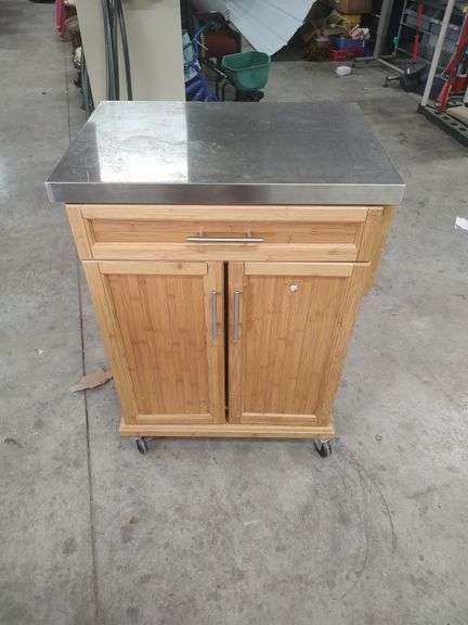 KITCHEN CART ON ROLLERS - 26X18X36 image