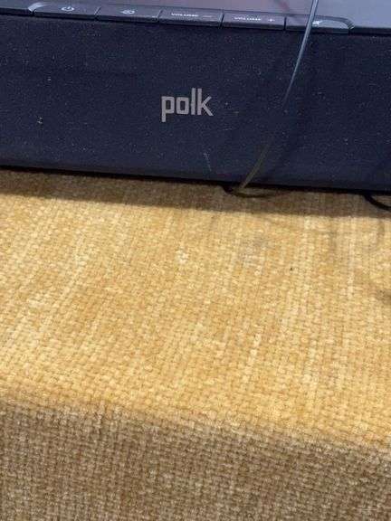POLK, BLUE TOOTH, DOLBY DIGITAL SOUND BAR.  REMOTE INCLUDED. image