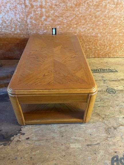 Wood Coffee Table with Lower Shelf image