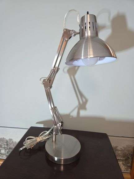 Adjustable Silver Desk Lamp image
