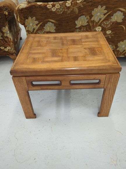 Square Wood End Table image