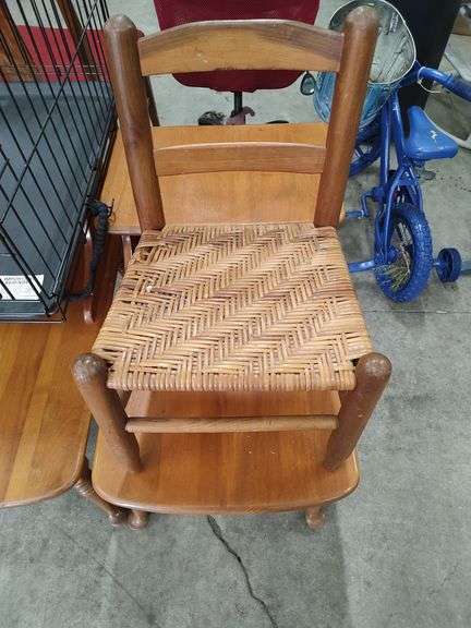 CANE BOTTOM CHILD'S CHAIR - 12 INCHES FLOOR TO SEAT image