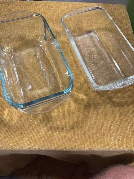 TWO HEAVY DUTY GLASS BAKING DISHES image