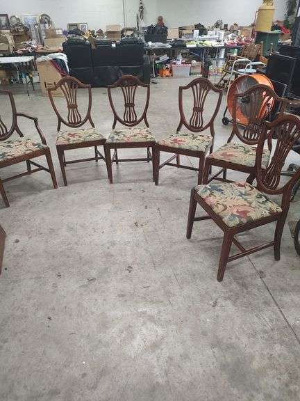 SET OF 6 VINTAGE DINING CHAIRS image