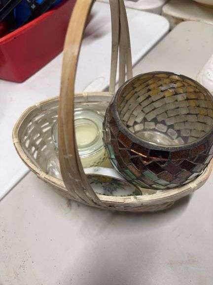 BASKET, CANDLE HOLDERS image