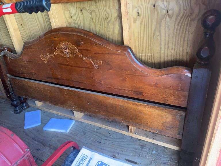 Ornate Wooden Full Size Bed Frame image