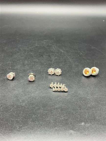 FOUR PAIRS OF JUDITH RIPKA STERLING SILVER EARRINGS image